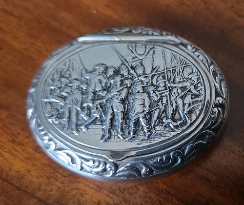 Antique silver plated oval