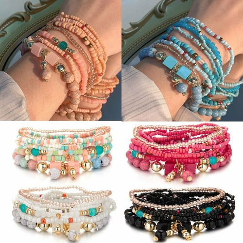 8pcs boho beaded turquoise - boho,