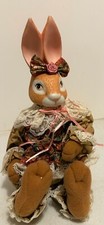 House Of Lloyd Wendy Wabbit Easter Bunny Rabbit Soft Body Ceramic Porcelain Head