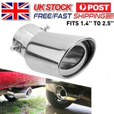 Stainless Steel Car Rear Round Exhaust Muffler Tail Pipe Trim Tip End Universal