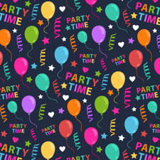 Party Balloons Jersey Fabric -