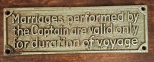Brass boat plaque or paper