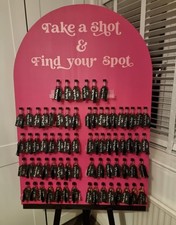 Wedding Seating Plan Shot Board.l With Stand. Pink Wedding Board Seating