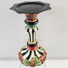 Mackenzie Childs Highland Holiday Pillar Candle Holder 8 1/4"