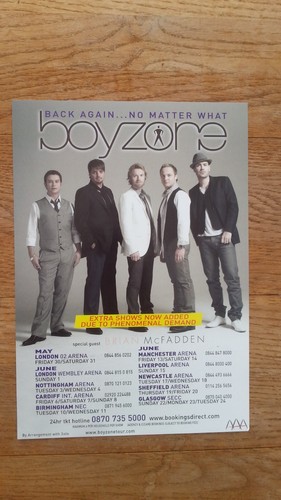 Boyzone 2008 tour flyer - ,