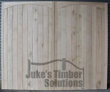 Wooden Oak Garage Doors Curved Frame, Ledge & Braced Mortice & Tenoned 
