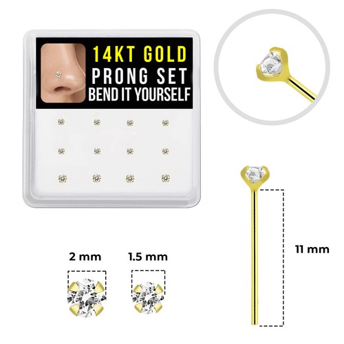 14k solid gold - gold, 22g