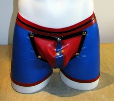 MENS RUBBER BACKLESS COD-PIECE SHORTS