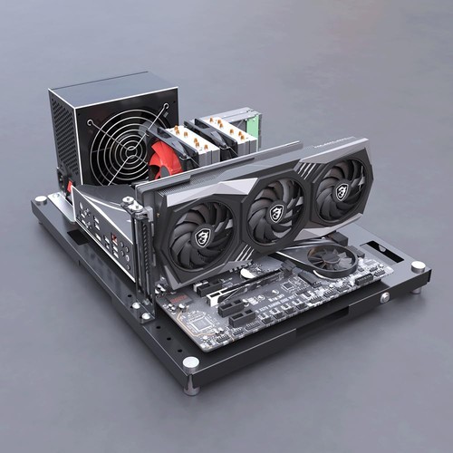 New open frame case - open, test