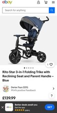 Kid's Trike. Qplay Rito Star In Good Working Condition. Collection Only From LE5