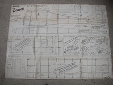 Veron Kit Plans of Deacon a vintage cabin model of 52" wingspan original plan