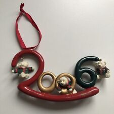 Harrods Christmas Tree Ornament Swinging Teddy Bears 2006 Knightsbridge London