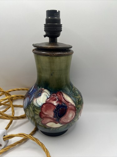 Moorcroft clematis lamp - lamp, in