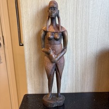 Vintage carved hardwood tribal - carved,