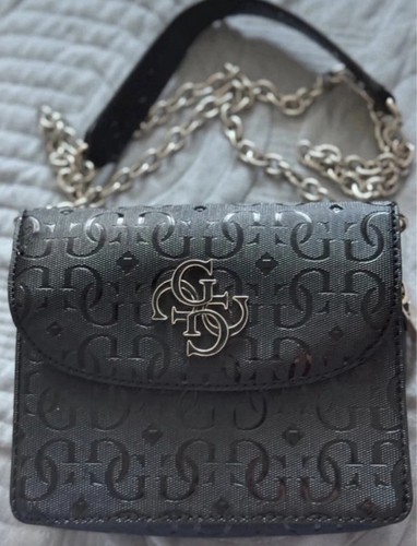 Guess black logo - logo, embossed