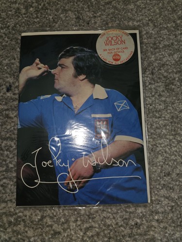 Jocky wilson signed - signed, pre-print