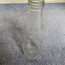 Vintage Glass Milk Bottle From