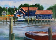 Chesapeake Bay Marina Painting