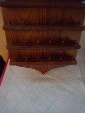 Solid Wood Thimble Holder Display Stand Wall Mounted Holds 30 Thimbles