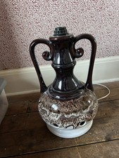 Vintage West German Style Double Bulb Fat Lava Floor Lamp Mid Century