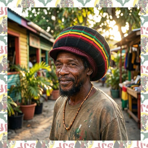 Knitted rasta hat tam drs - knitted,