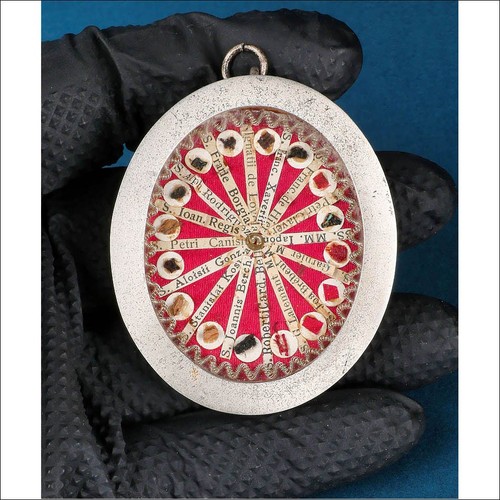 Antique jesuit reliquary with - reliquary,