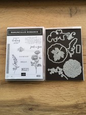 Stampin' Up! Ranunculus Romance red rubber stamps and dies
