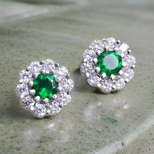 00ct round cut emerald lab - round,