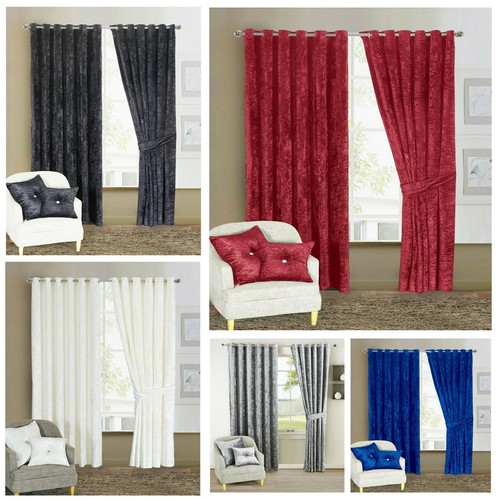 Luxury crushed velvet curtains - velvet,