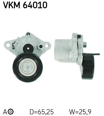 Tensioner pulley ribbed - tensioner, pulley,