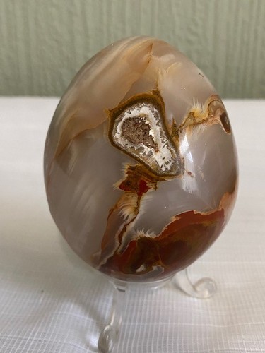 Onyx agate egg 8cm 475g - onyx,
