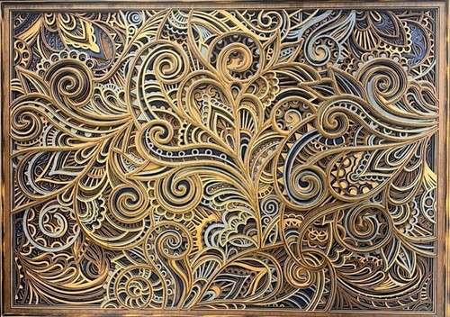 Wooden wall art large - 3d,