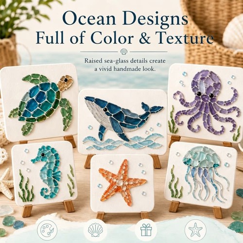 Kit sea glass art - sea,