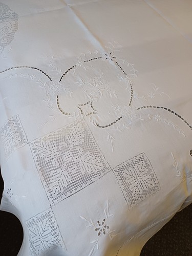 Vintage white cutwork - white, and