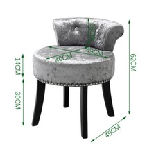 Velvet Dressing Table Stool