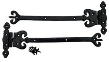 Black antique hinges pair - hinges, +