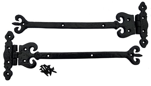 Black antique hinges - black, +