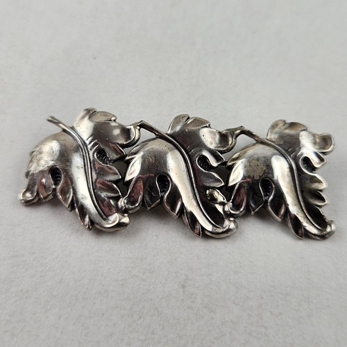 Vintage sterling silver leaf - sterling,