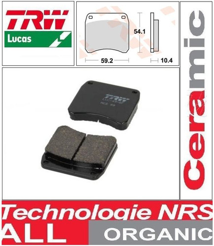 Rear brake pads - pads, trw