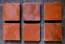 Antique Victorian Geometric Hall Floor Terracotta Tile Red approx 2"x2" 1 of 24