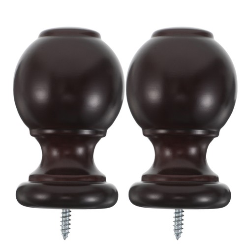 2pcs curtain rod - 2pcs, finials