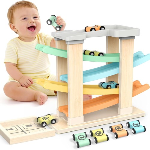 Charming wooden car ramp - wooden,