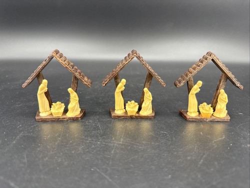 Vtg small plastic nativity - vtg,