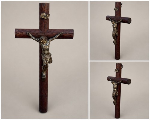 Antique belgian crucifix - antique,