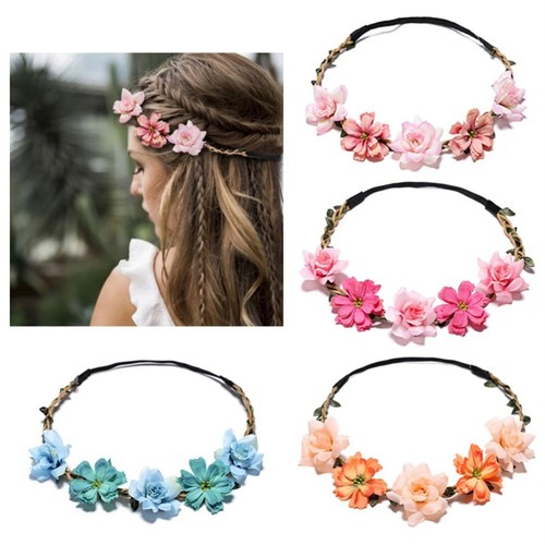 Flower headband head garland - headband,