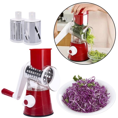 Red rotary food slicer - red,