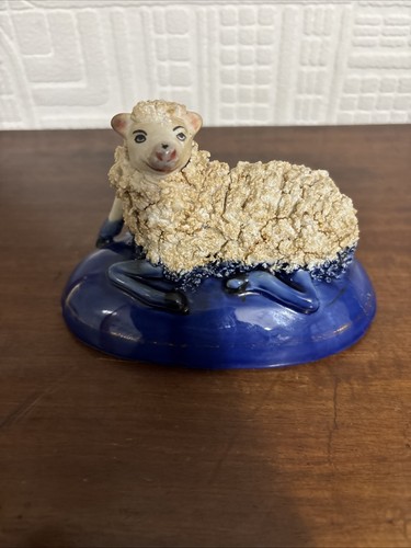 Antique staffordshire sheep - staffordshire,