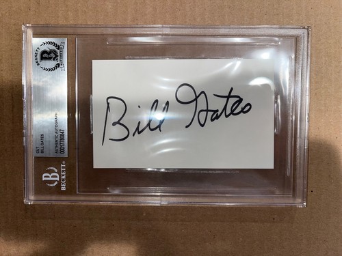 Bill gates signed autographed - bill,