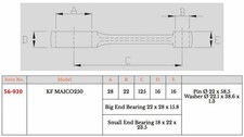 NAMURA CONNECTING ROD KIT MAICO 250, RO-8208 125-18-22-16-16-58.5mm, NAMURA RX-1