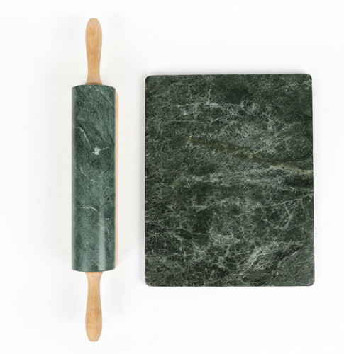 Heavy green marble rolling pin - heavy,